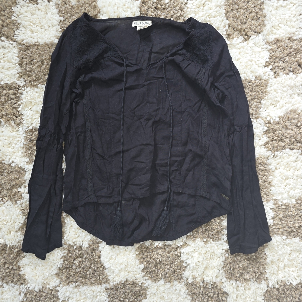 Billabong Women's Black Long Sleeve Top